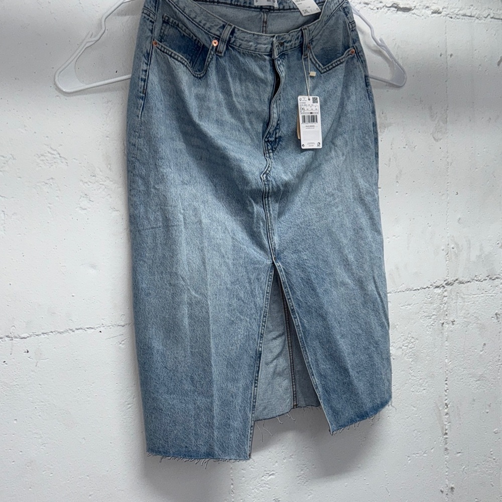 Light Blue Denim Skirt